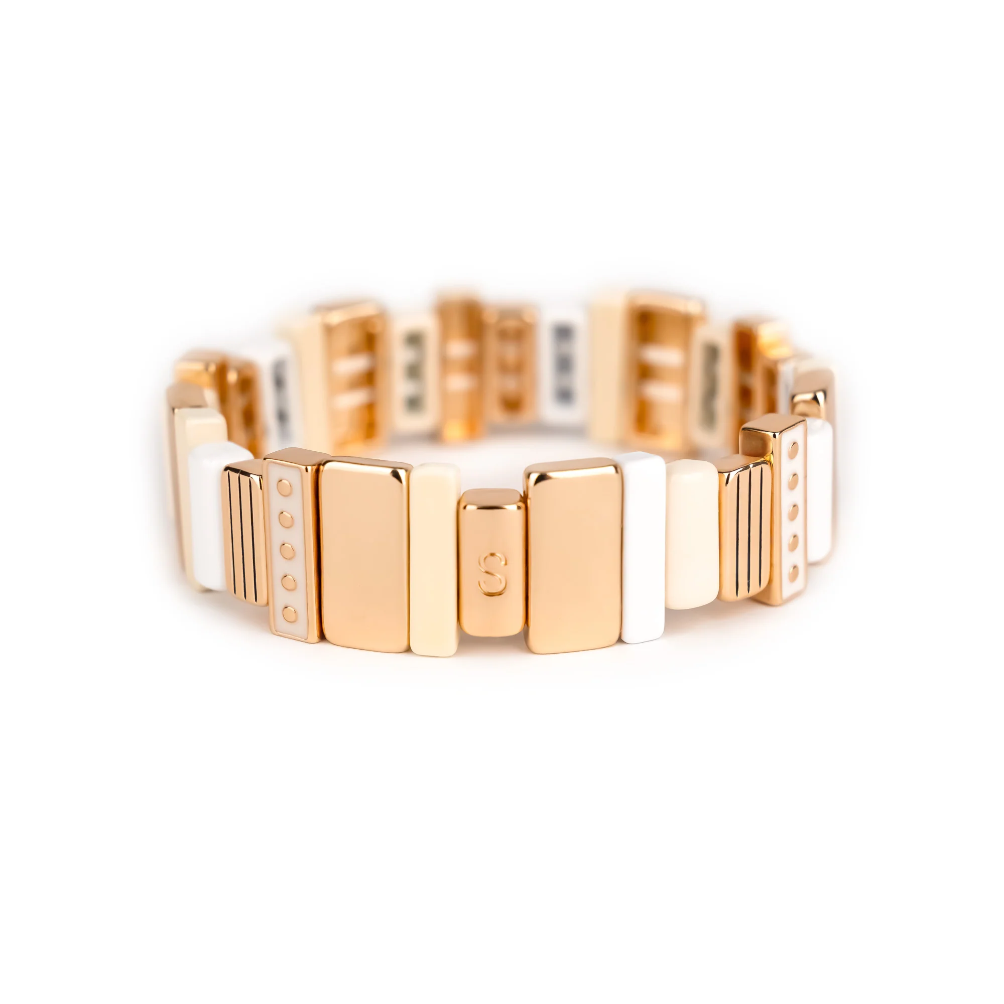 Bracelet Blanc / Beige